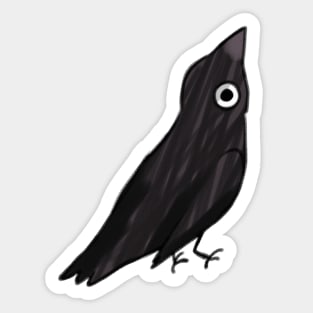 Cute crow drawing Sticker